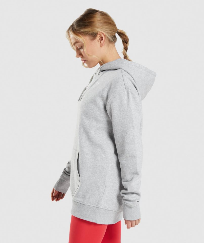 Women's Gymshark Training Oversized Hoodie Light Grey | CA 7N10DA